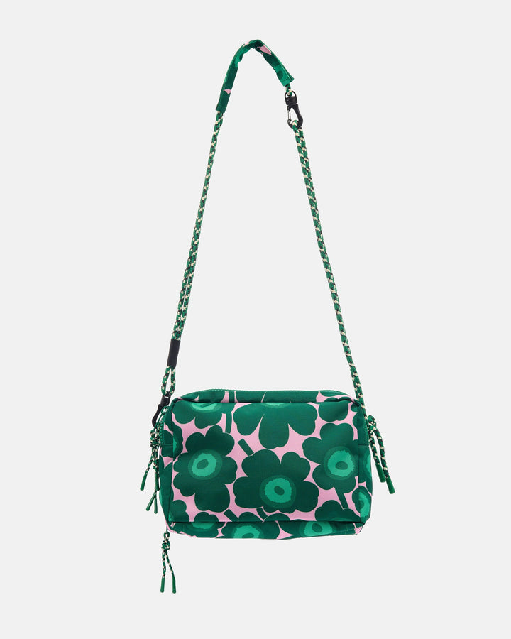 kioski kavari mini unikko shoulder bag - green/pink