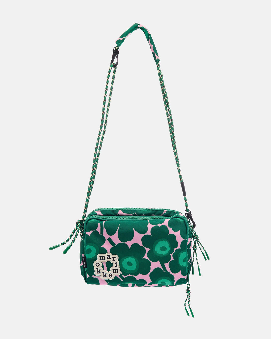kioski kavari mini unikko shoulder bag - green/pink