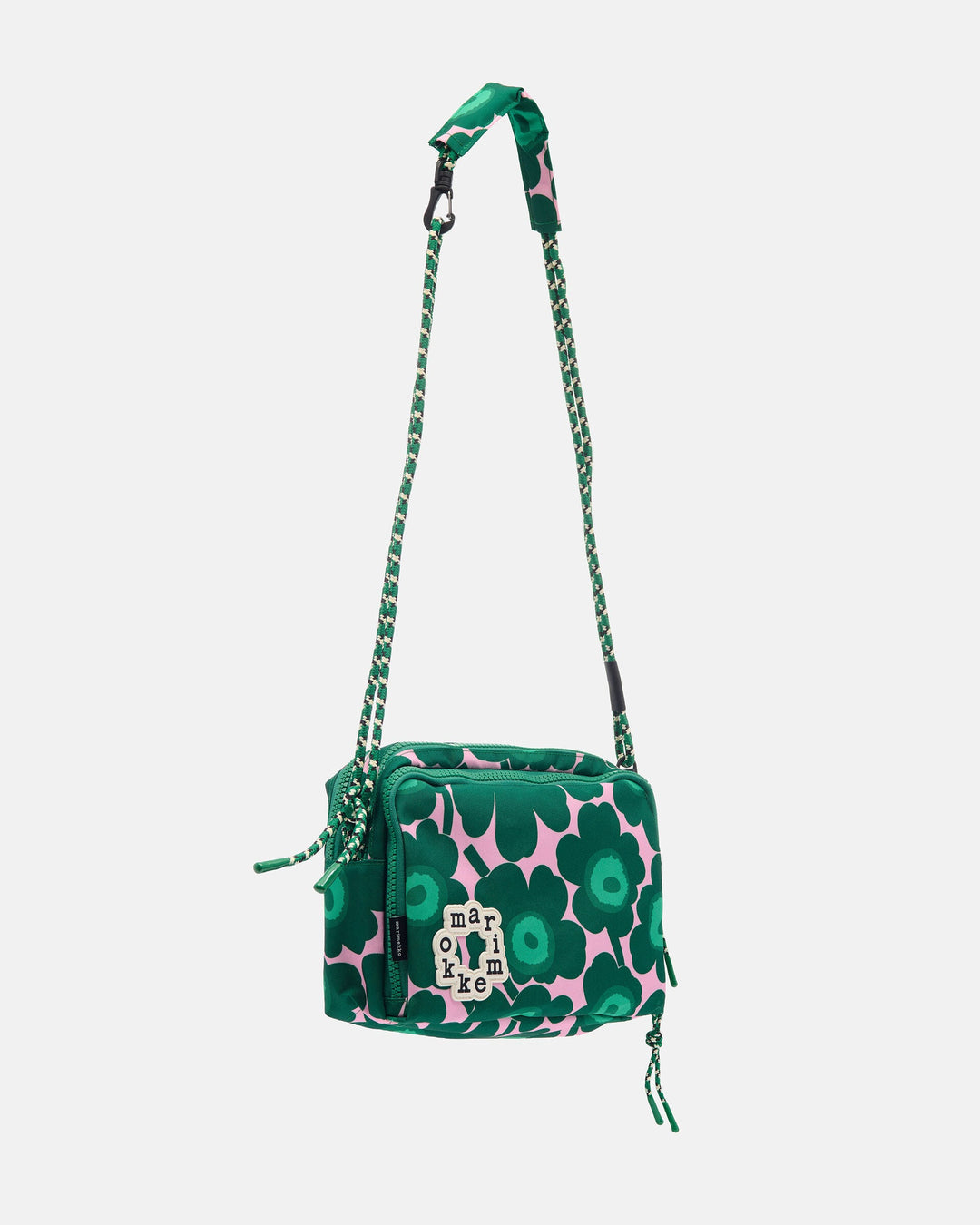 kioski kavari mini unikko shoulder bag - green/pink