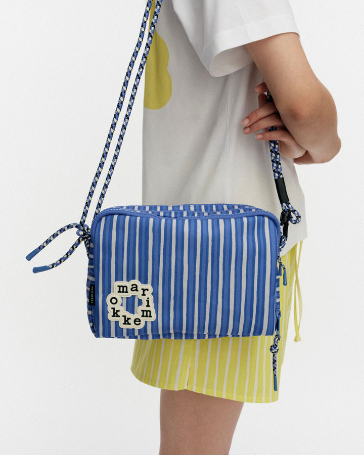 kioski kavari piccolo shoulder bag - blue/white