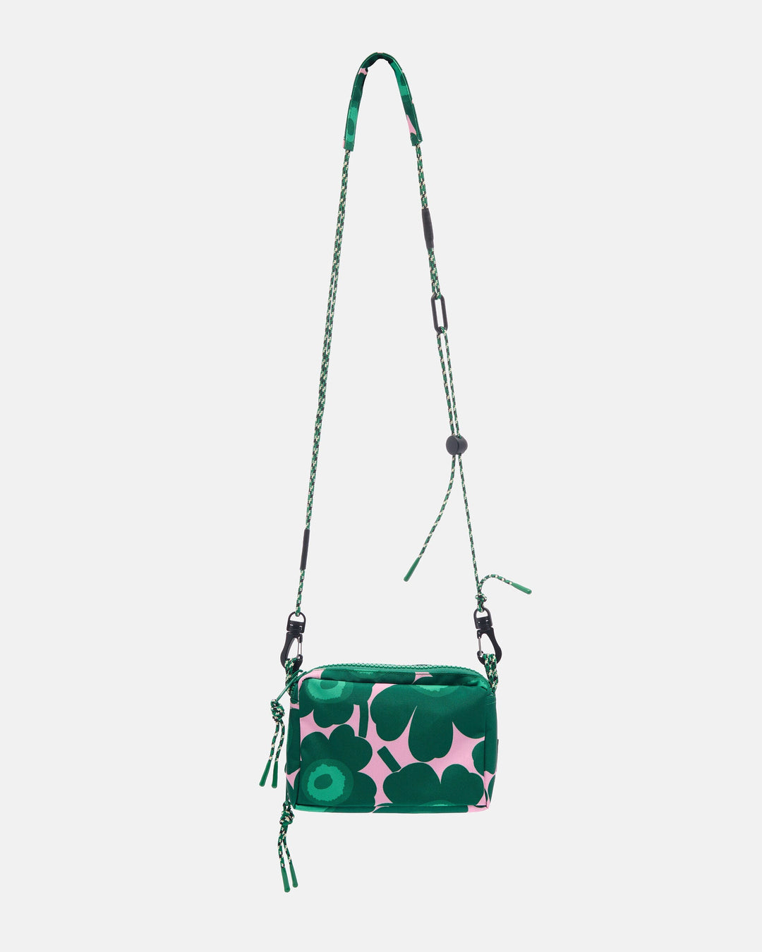 kioski iloisa mini unikko shoulder bag - green/pink