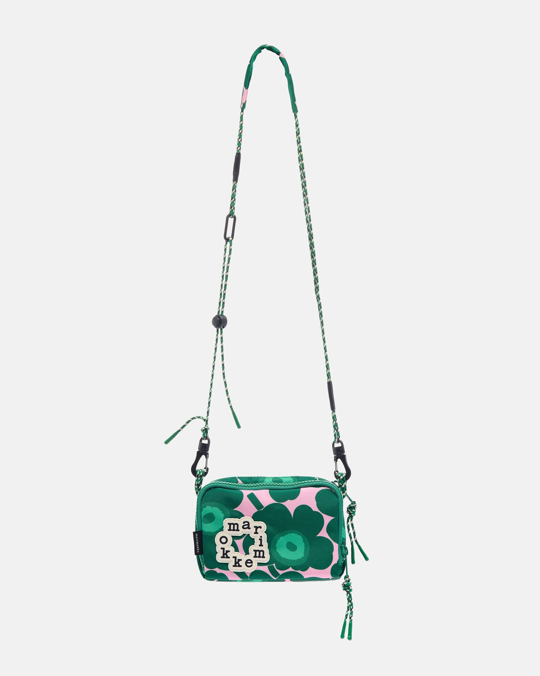 kioski iloisa mini unikko shoulder bag - green/pink