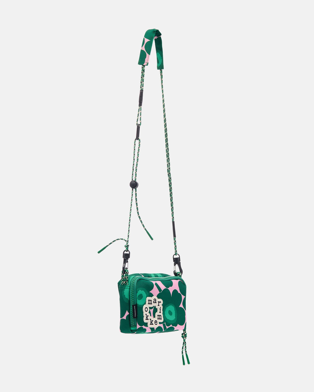 kioski iloisa mini unikko shoulder bag - green/pink
