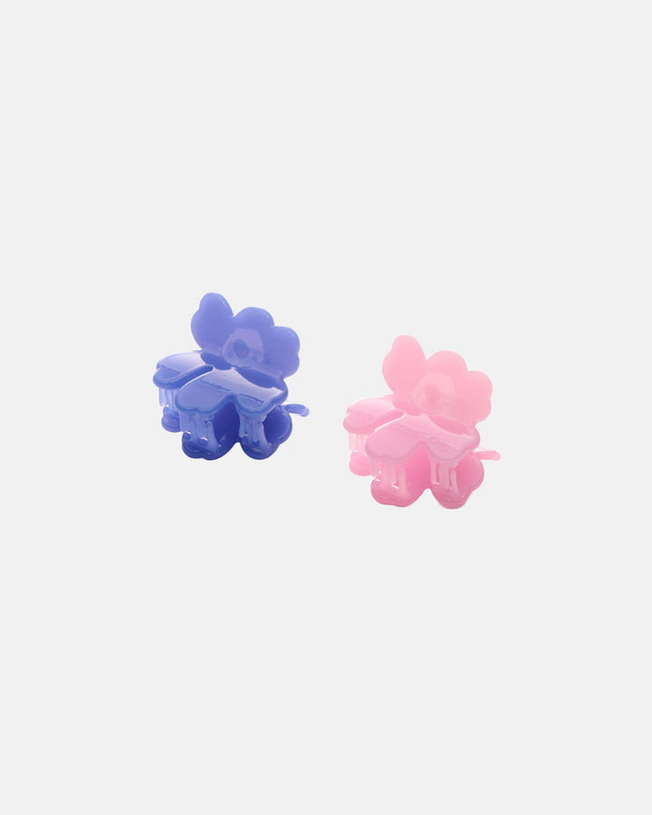 nano unikko hair clip set - dark blue/pink