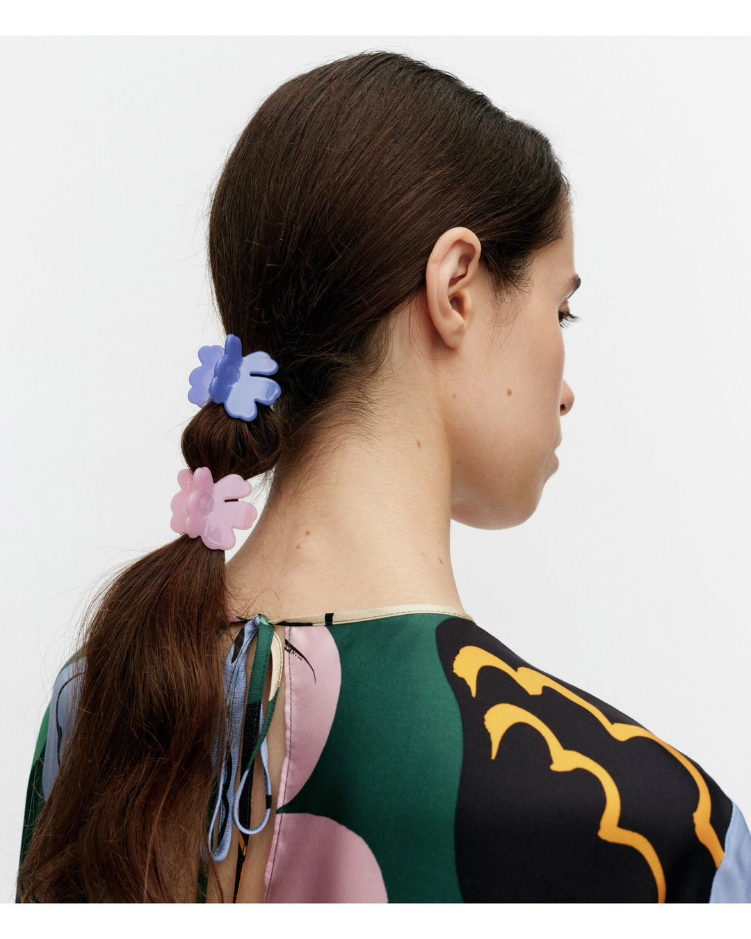 nano unikko hair clip set - dark blue/pink