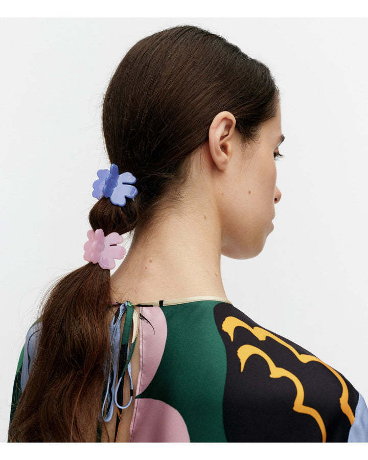 nano unikko hair clip set - dark blue/pink