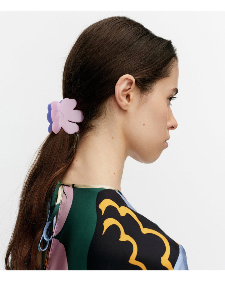 unikko hair clip small two-tone - dark blue/pink