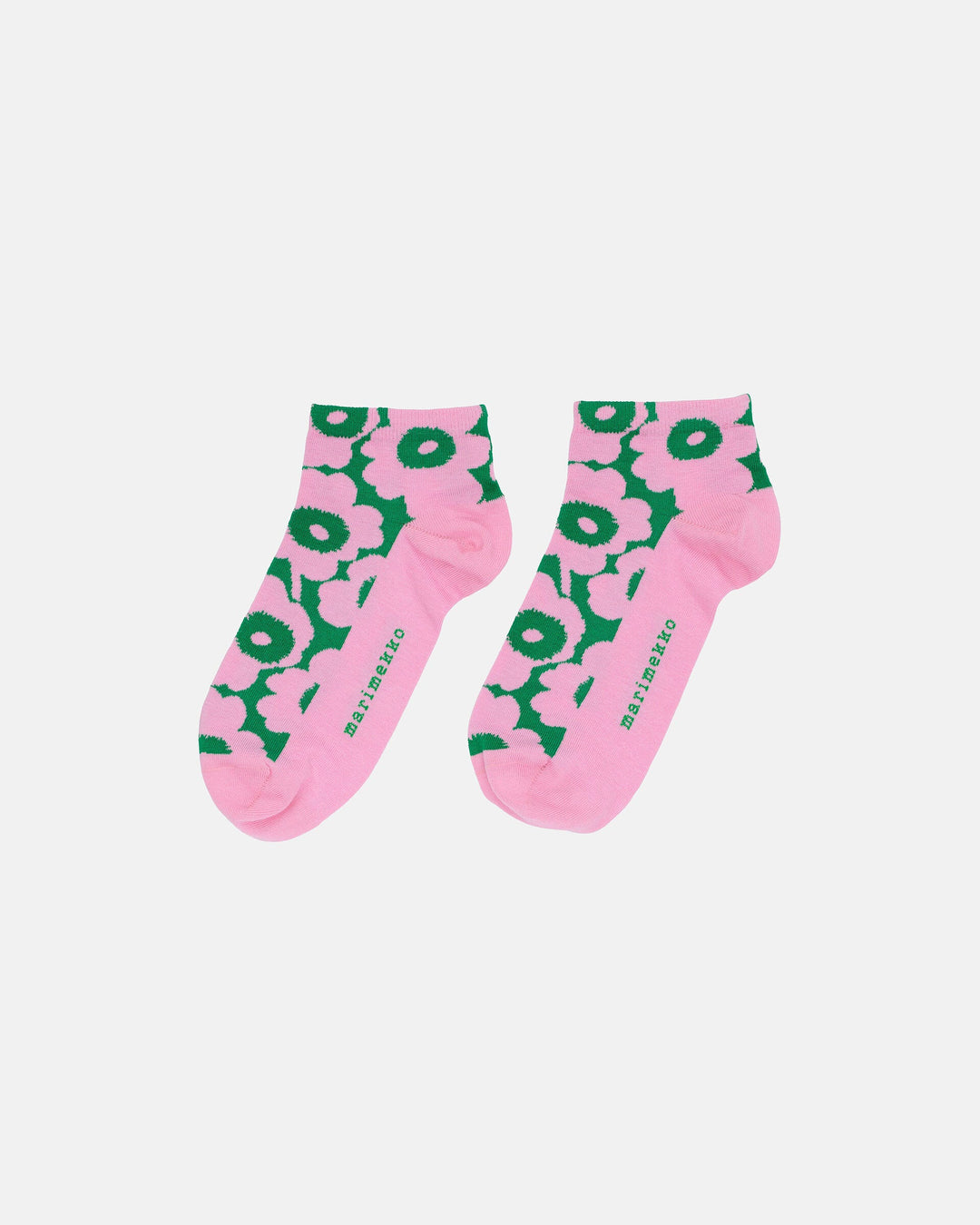 rasu unikko ankle socks - pink/dark green