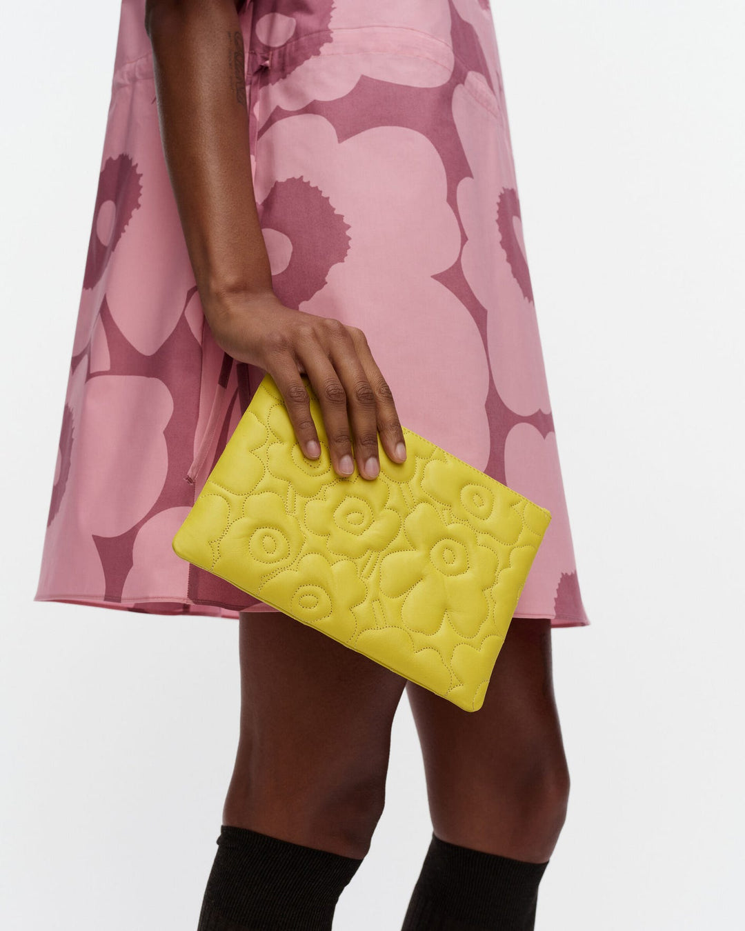 Unikko Pouch Clutch Bag - Yellow