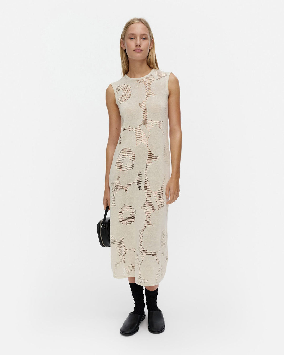 Luonnos Unikko Knitted Dress - Cream