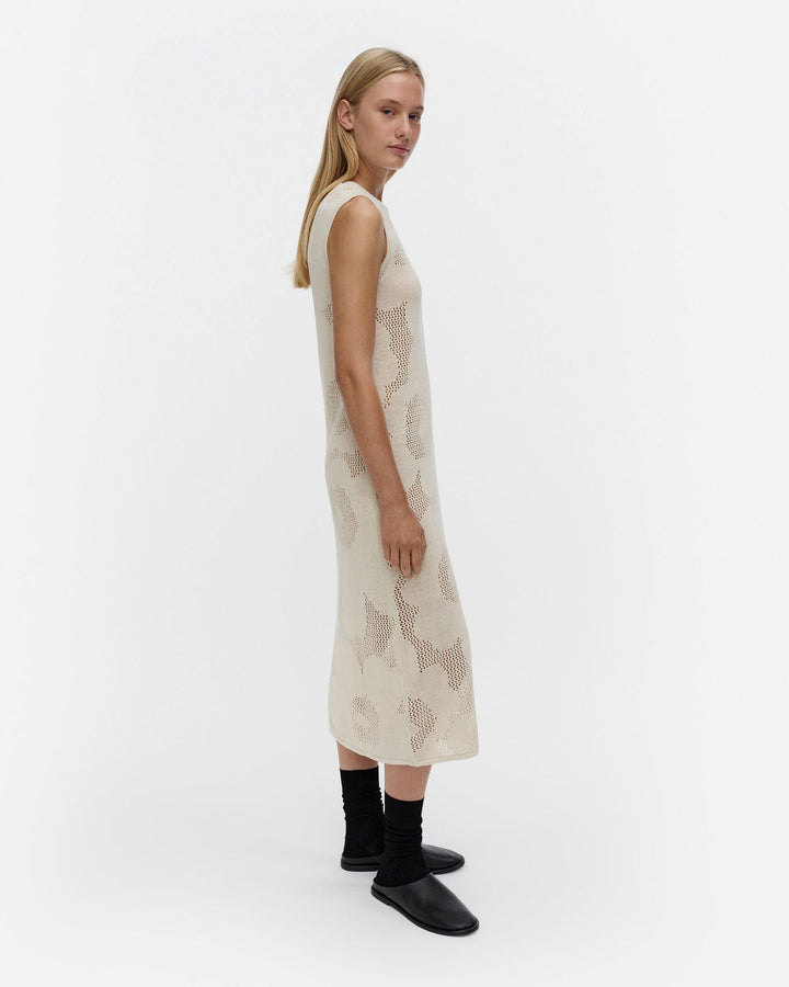 Luonnos Unikko Knitted Dress - Cream