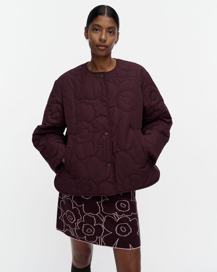 Kapseli Piirto Unikko Lightweight padded Coat - Merlot