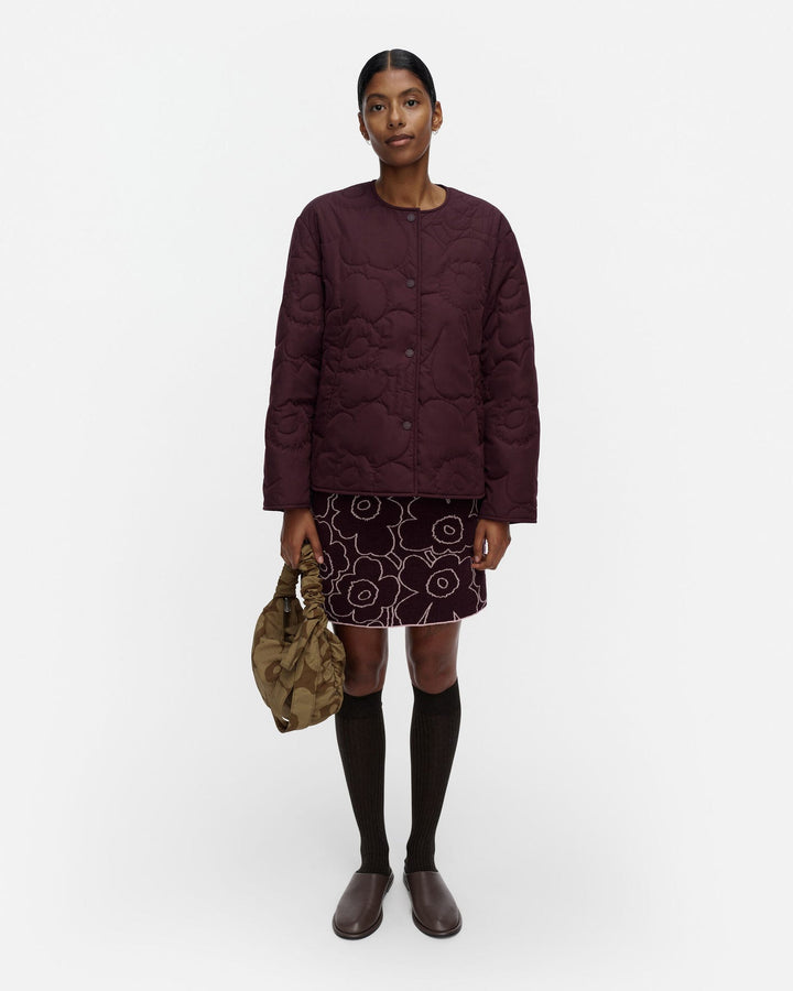Kapseli Piirto Unikko Lightweight padded Coat - Merlot