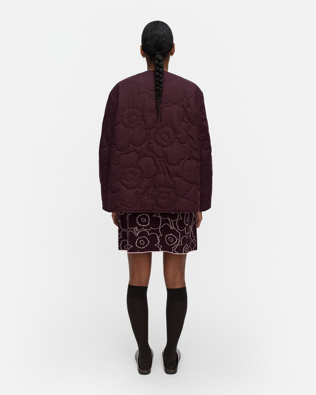 Kapseli Piirto Unikko Lightweight padded Coat - Merlot