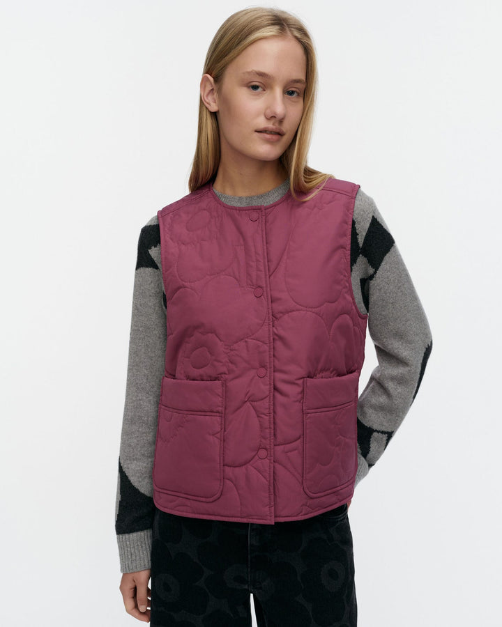 Kaiverrus Piirto Unikko Lightweight Padded Vest - Pink