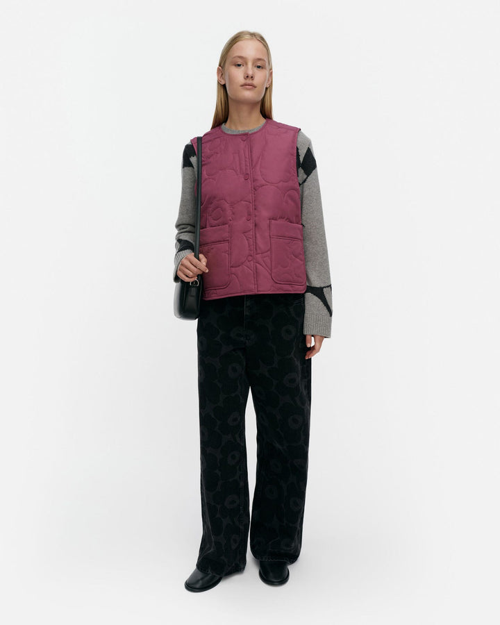 Kaiverrus Piirto Unikko Lightweight Padded Vest - Pink