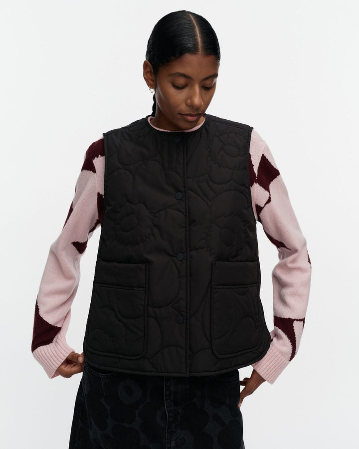Kaiverrus Piirto Unikko Lightweight Padded Vest - Black