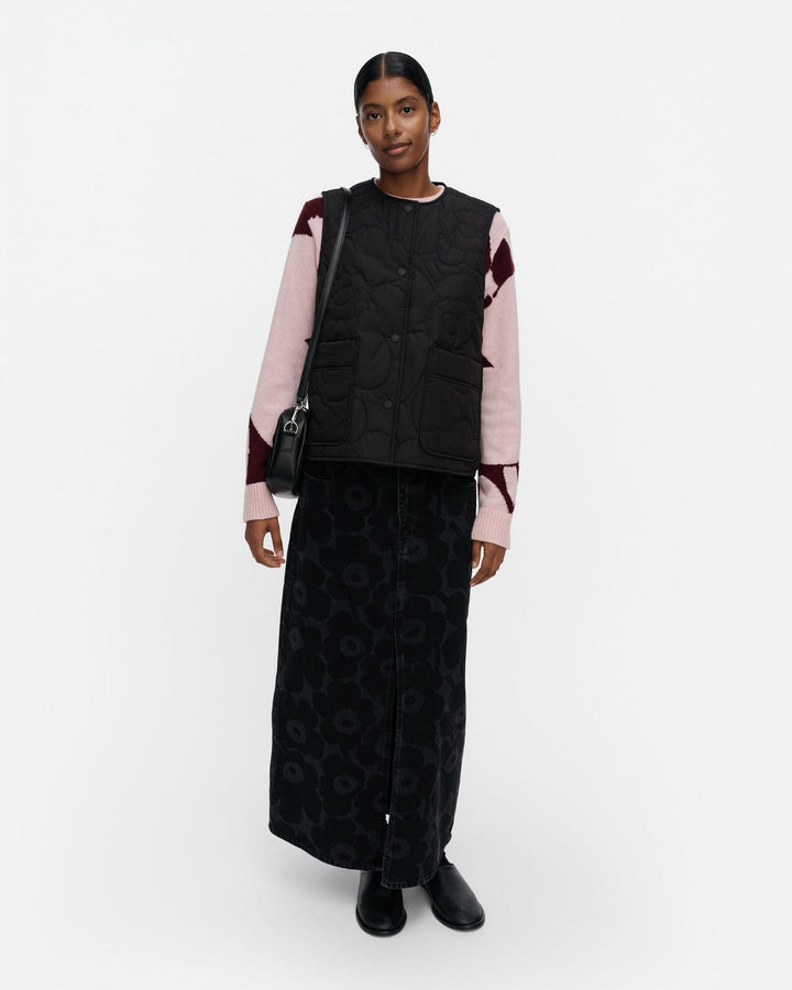 Kaiverrus Piirto Unikko Lightweight Padded Vest - Black