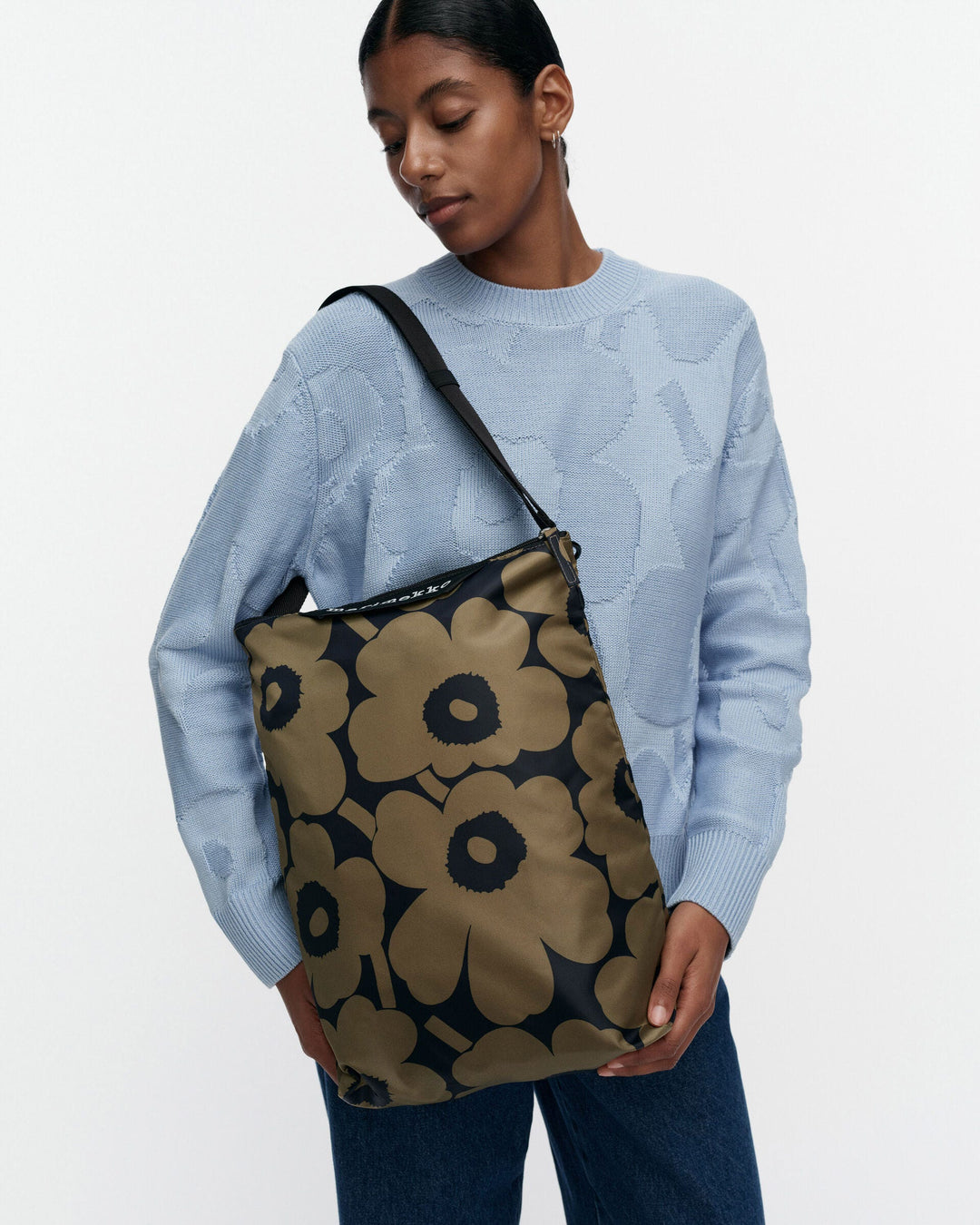 Neat Medium Crossbody Unikko - Navy/Khaki Green