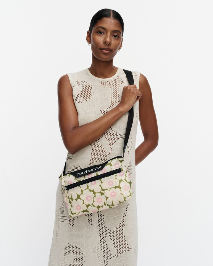 Neat Small Crossbody Unikko - Green, Cream, Pink