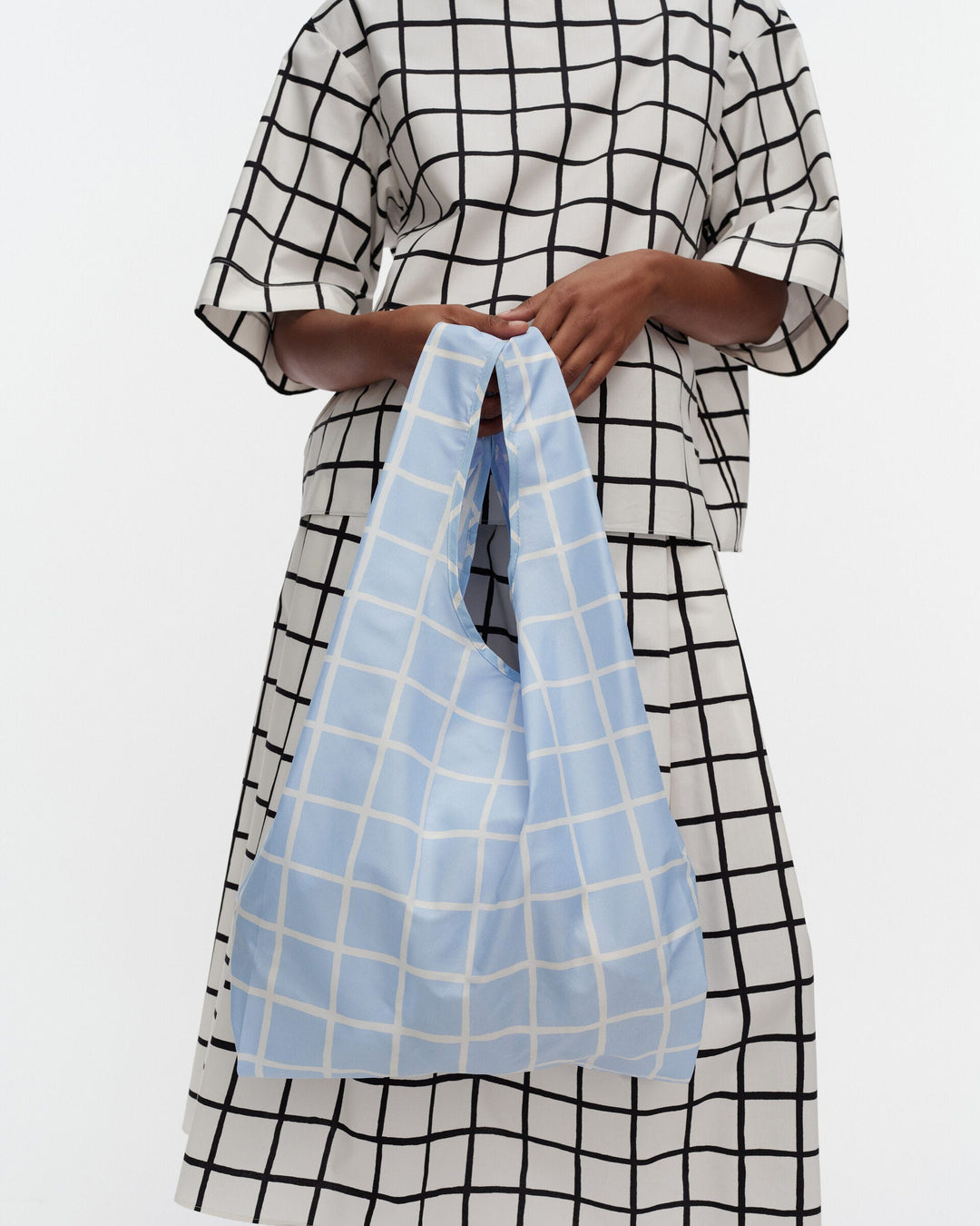 Iso Ruutu Smartbag - Light Blue/ White