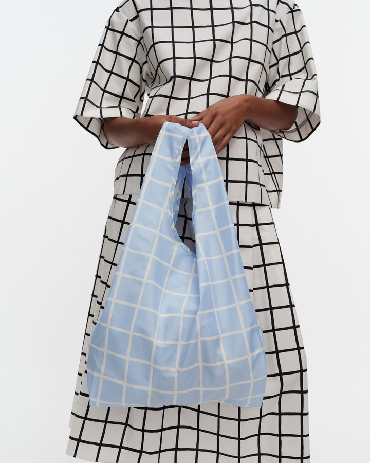Iso Ruutu Smartbag - Light Blue/ White