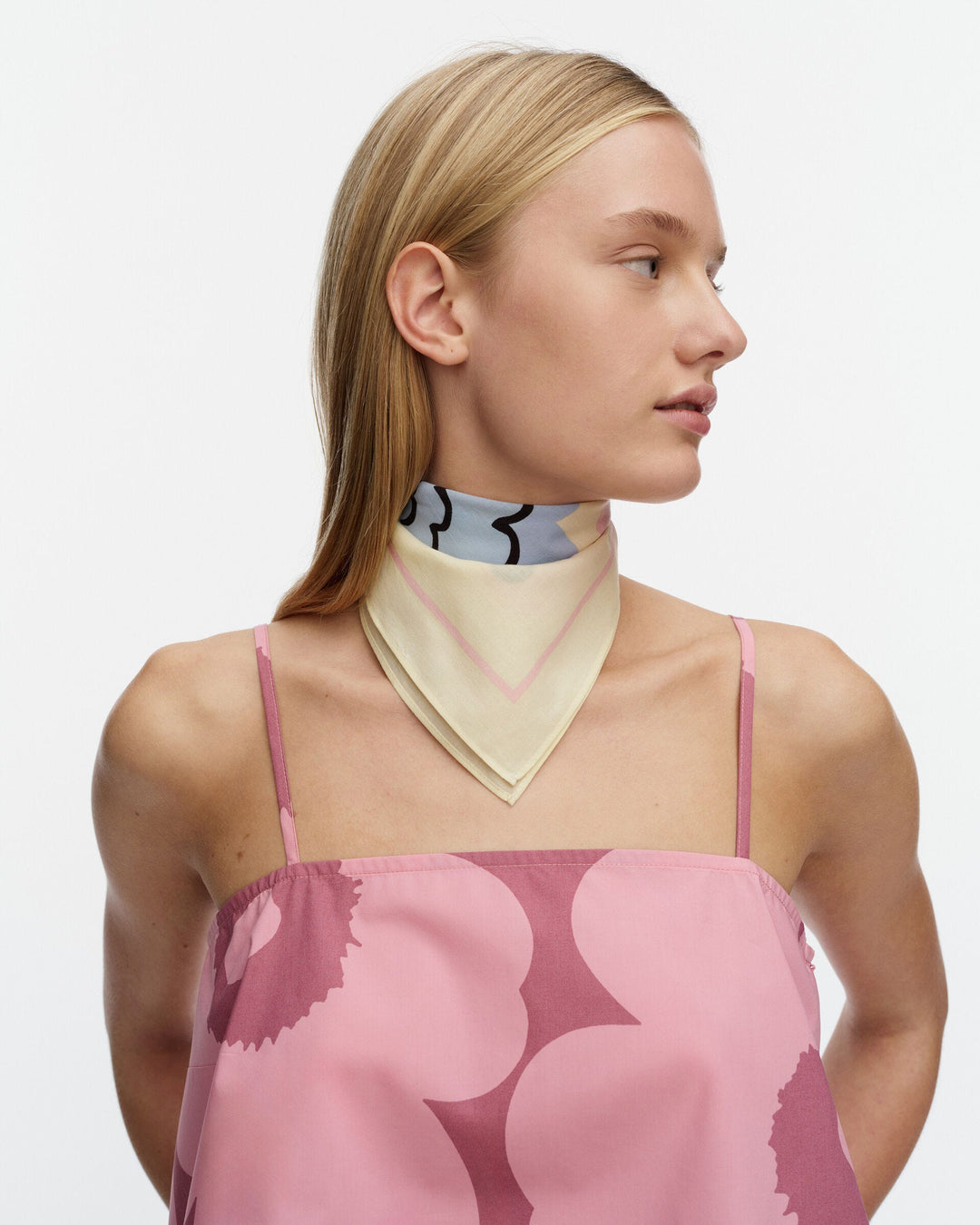 Pesofati Kukasta Kukkaan Scarf - Yellow/Pink