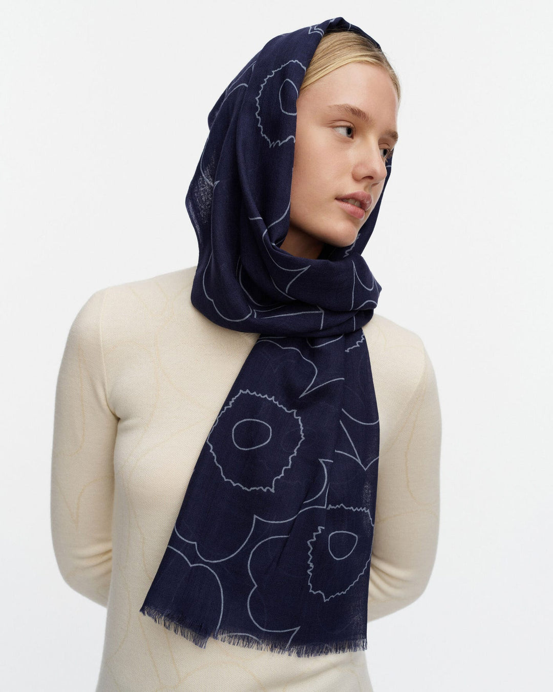 Fiore Unikko Scarf - Blue / Light Blue
