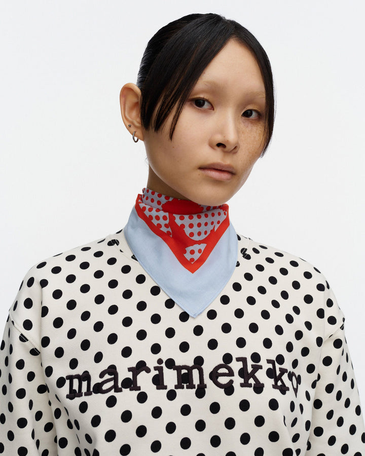Kioski Astrilli Unikko scarf - Light blue/Red