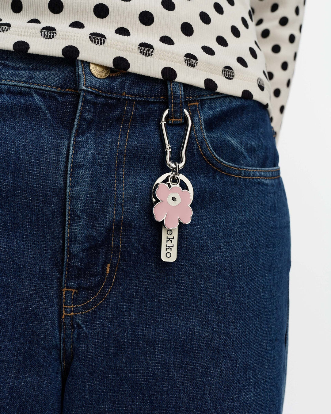 Kioski Puhallus Unikko II Keychain - Light pink