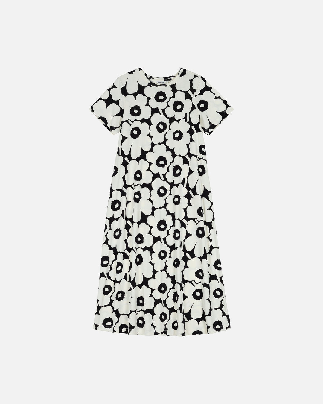 pisteinen unikko jersey dress - black/off-white