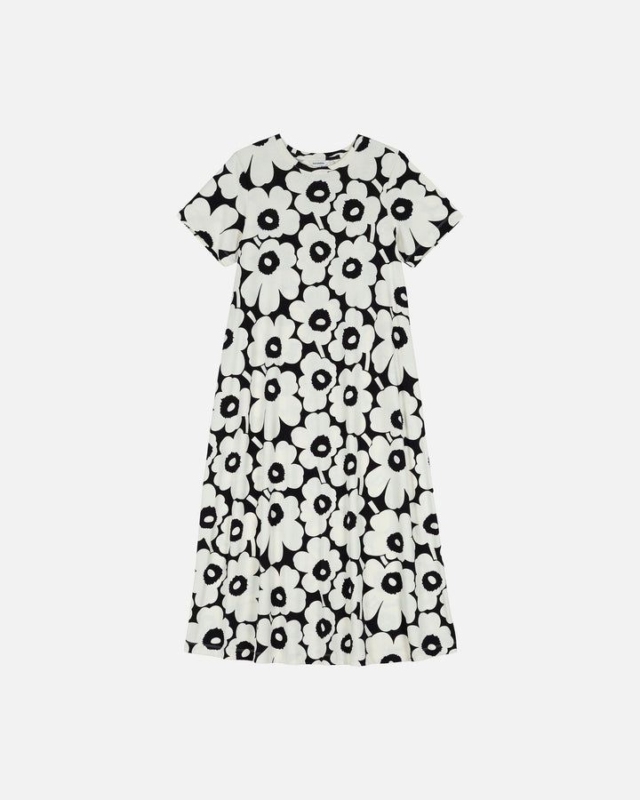 pisteinen unikko jersey dress - black/off-white