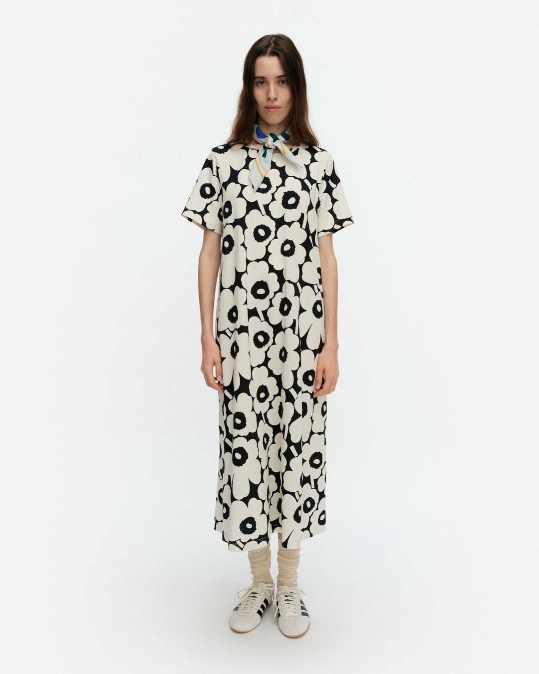 pisteinen unikko jersey dress - black/off-white