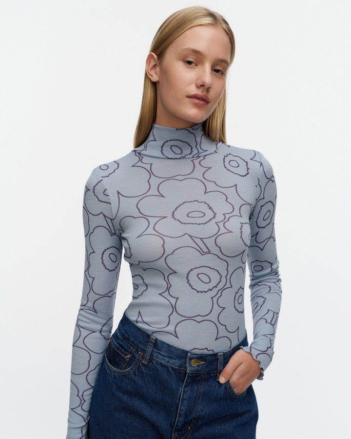 Häilyvä Piirto Unikko Rib Turtleneck Shirt