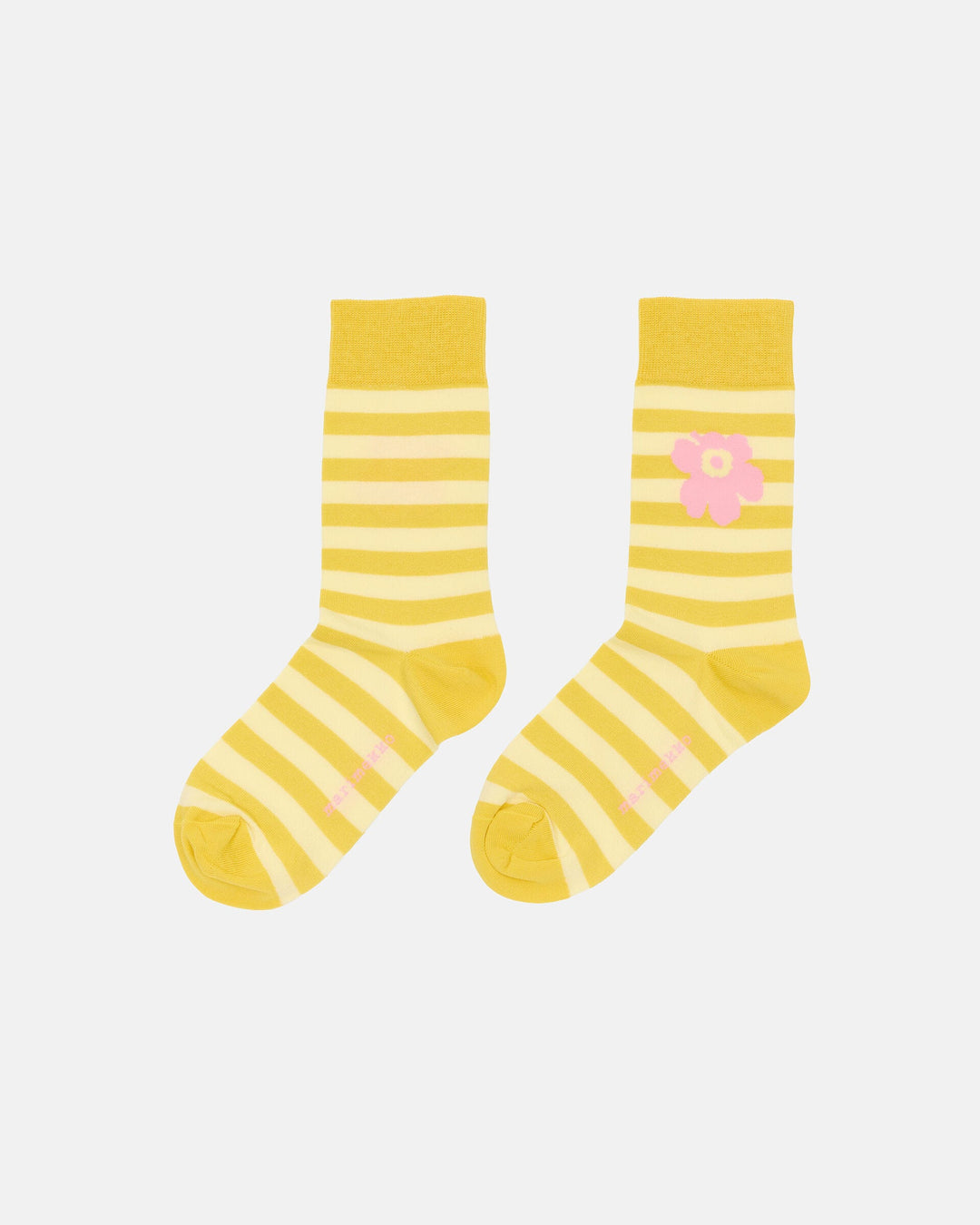 Kasvaa Tasaraita Unikko One Socks - Yellow