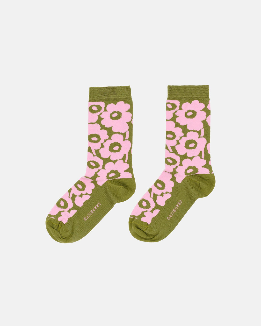 Linjaus Unikko Socks - Green/Pink