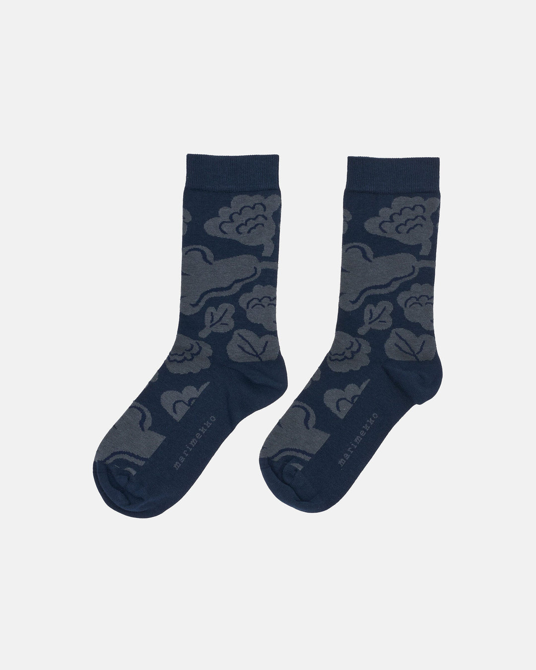 Linjaus Kukasta Kukkaa Socks - Navy