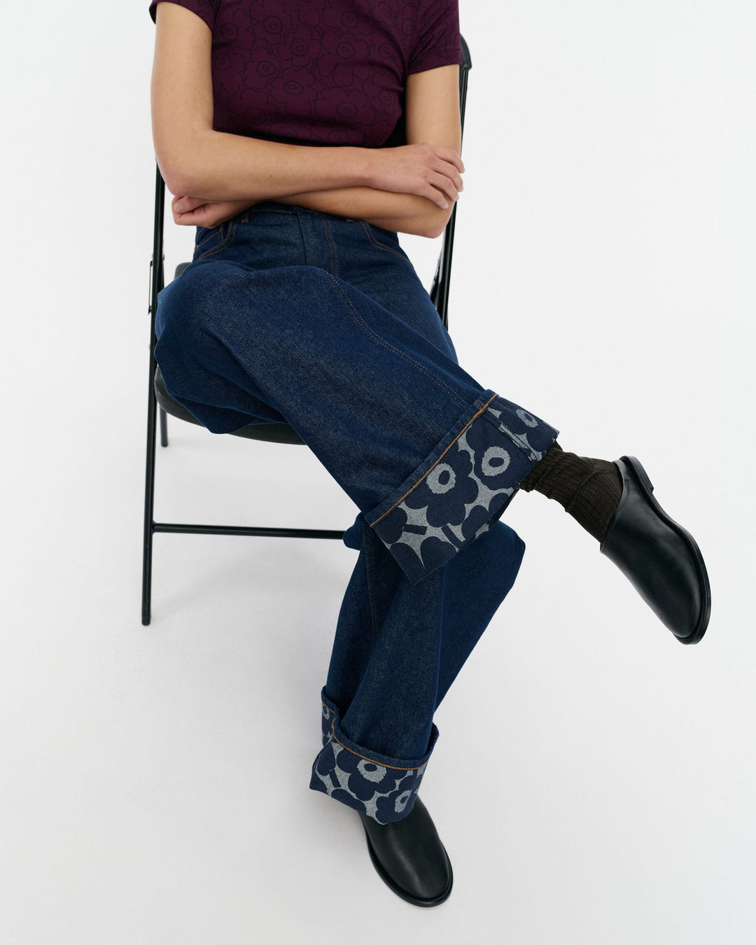 Maridenim Loose Mini Unikko Jeans - Dark Indigo