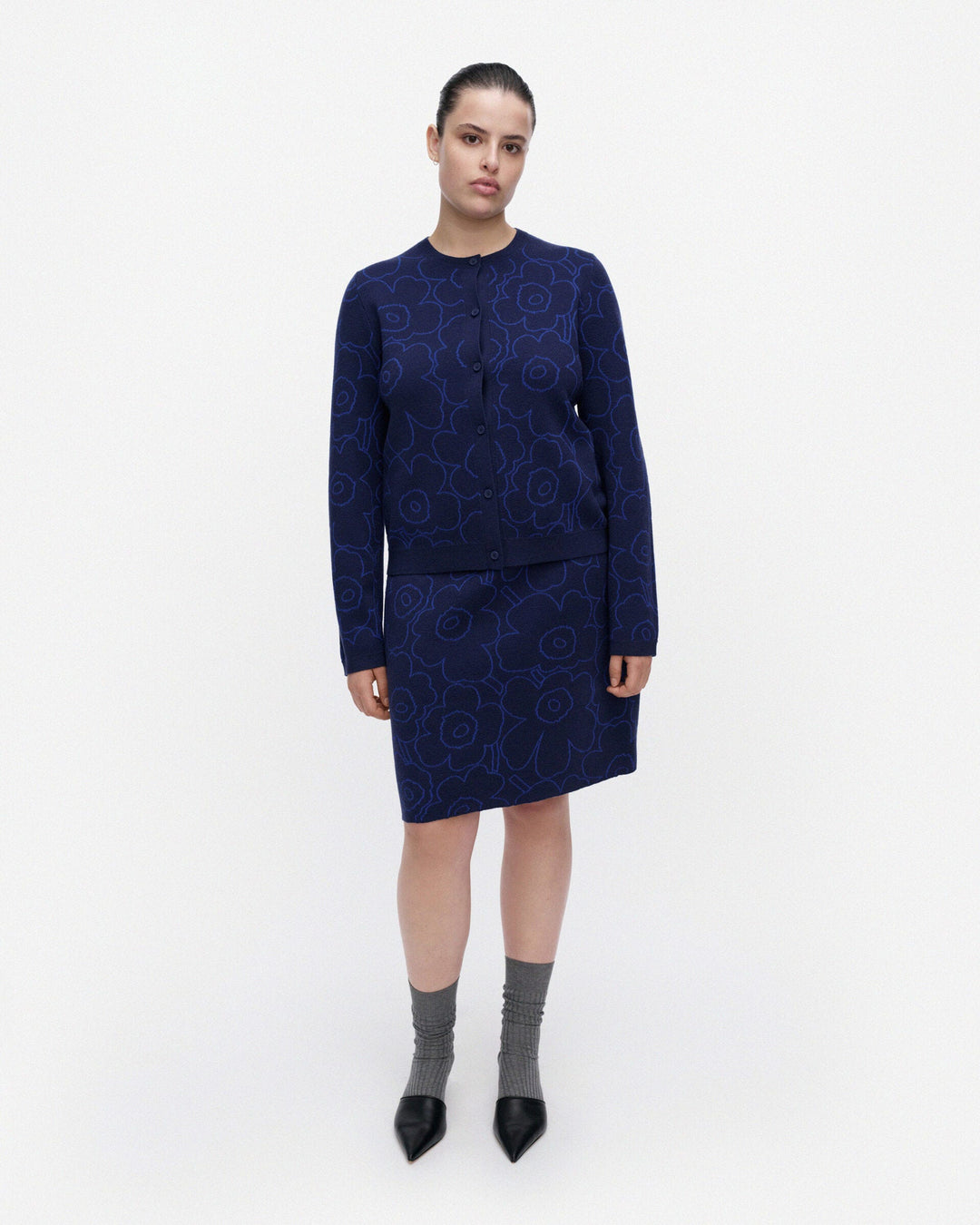 Villi Piirto Unikko Knitted Cardigan - Blue