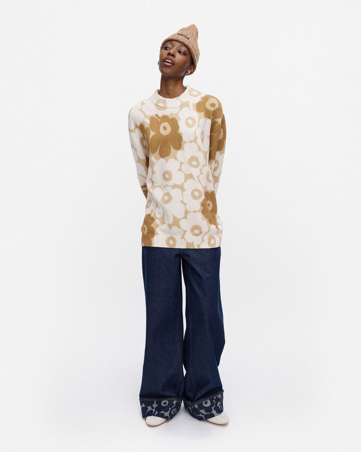 Puuteri Unikko Kioski Knitted Pullover - Beige
