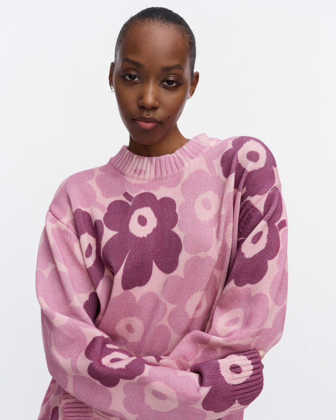 Puuteri Unikko Kioski Knitted Pullover - Pink