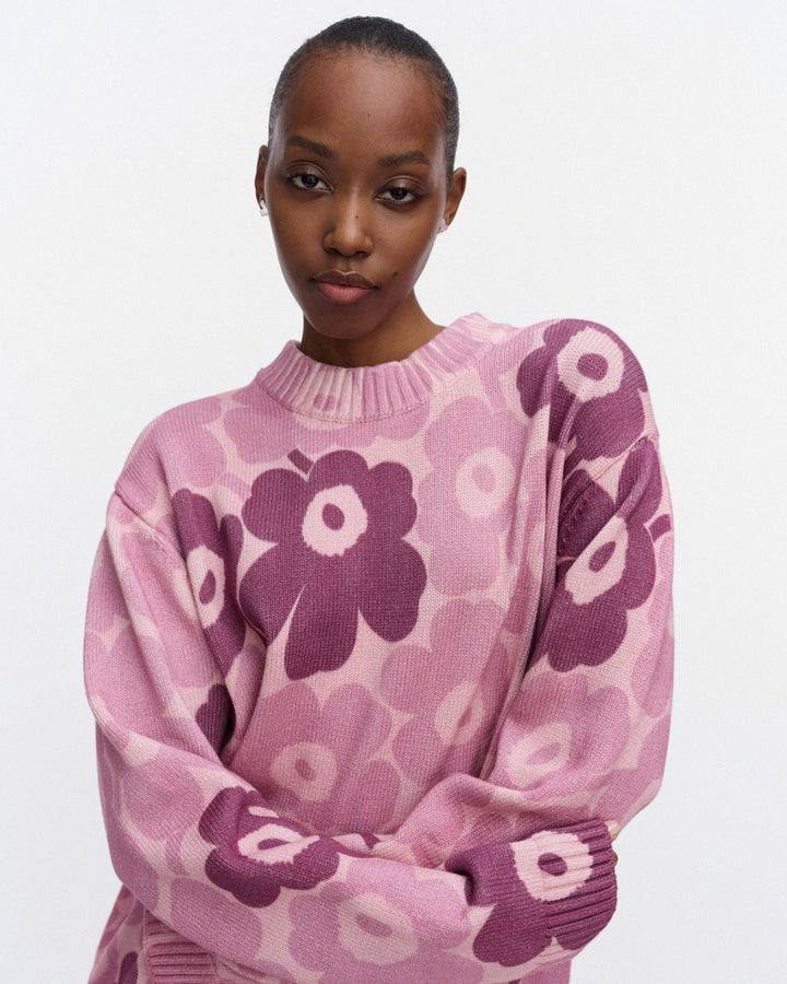 Puuteri Unikko Kioski Knitted Pullover - Pink