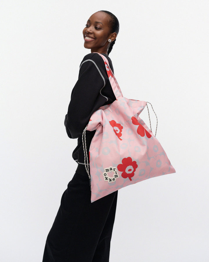 Metka Mini Unikko Kioski Tote Bag - Pink/Red