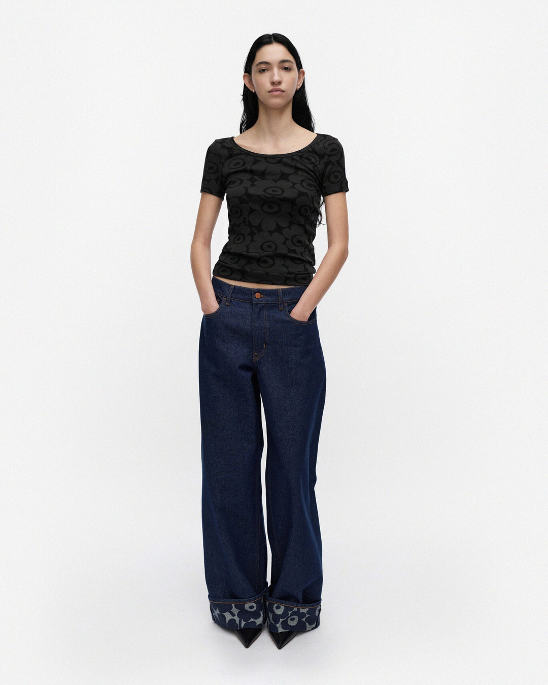 Liituma Unikko Wool rib t-shirt - Black