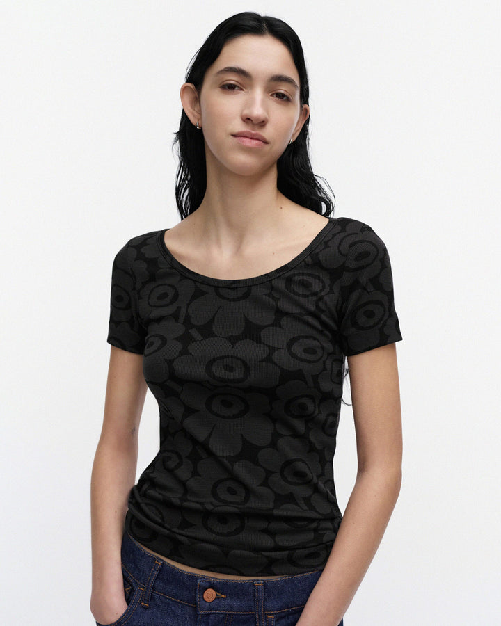 Liituma Unikko Wool rib t-shirt - Black