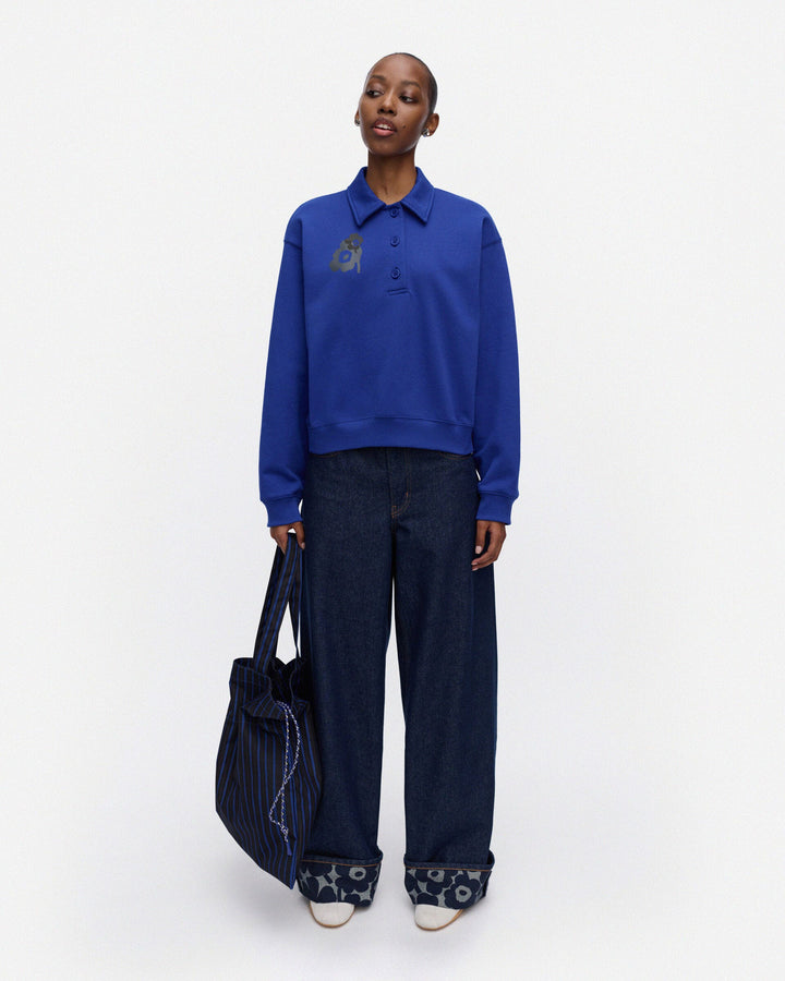 Kioski Toiminta Unikko Placement sweatshirt - Blue