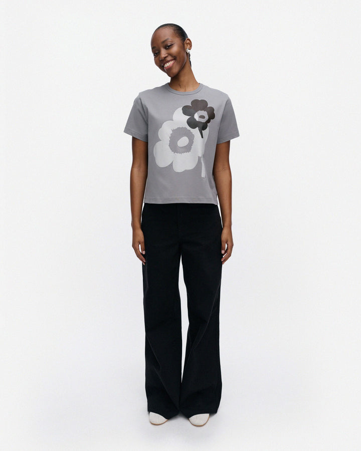 Kioski Rauha Unikko Placement t-shirt - Grey