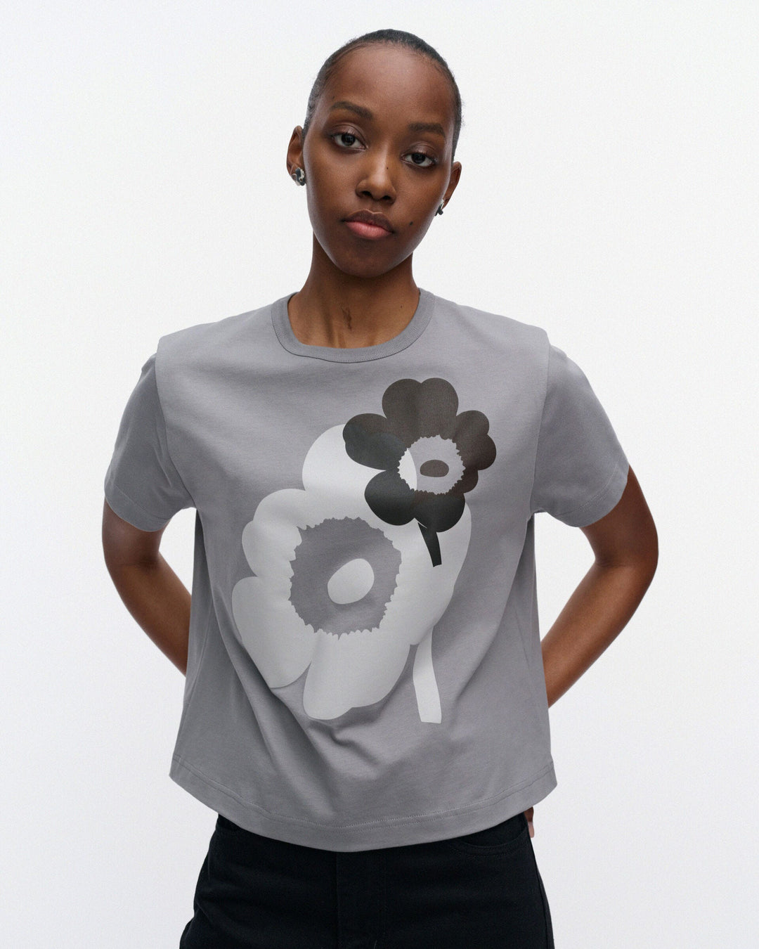 Kioski Rauha Unikko Placement t-shirt - Grey