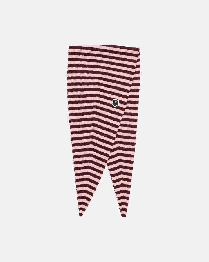 Kioski Banneri Tasaraita scarf - Pink/ Plum