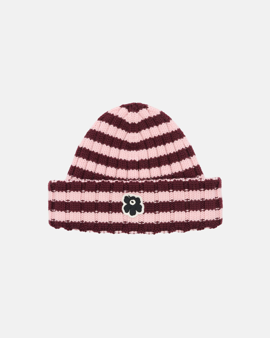 Kioski Improvisaatio Tasaraita beanie - pink